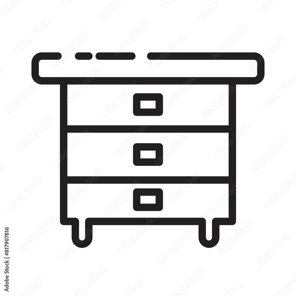 Furniture Interior Table Line Icon Furniture Interior Table Line Icon