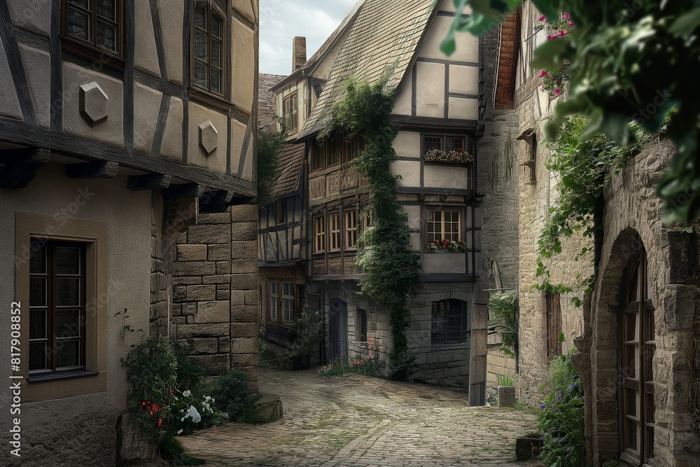 a corner of the city in the middle ages by generative ai a corner of the city in the middle ages by generative ai
