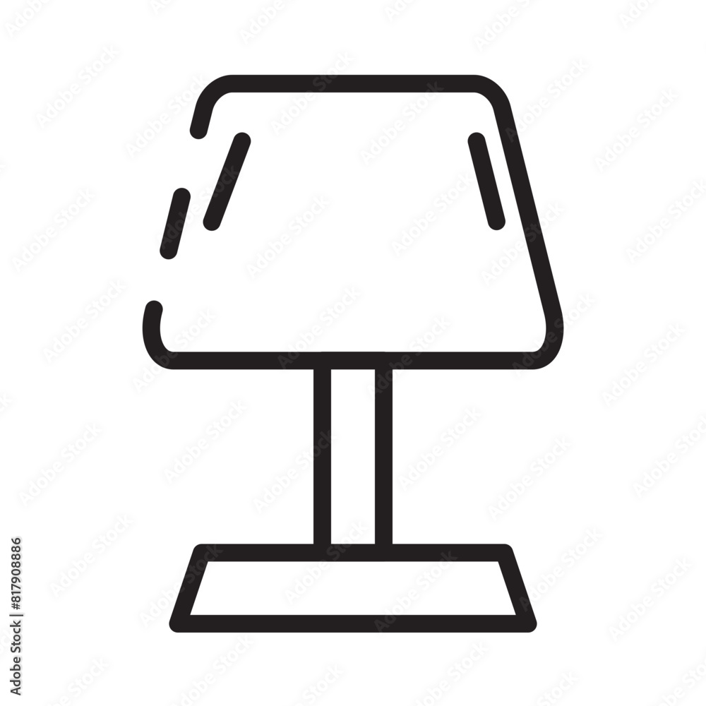 Desk Digital Table Line Icon