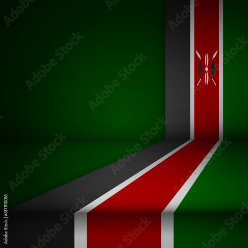 Edge background Kenya graphic and label. photo