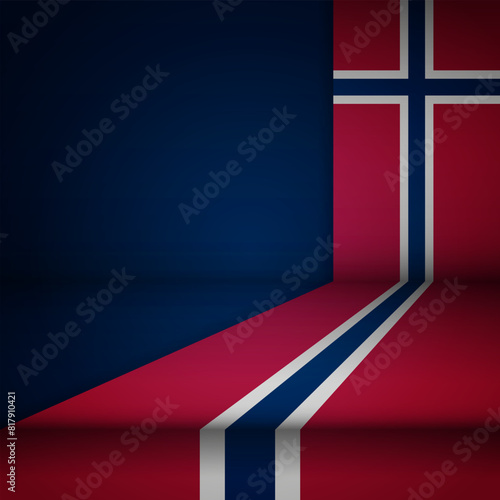 Edge background Norway graphic and label.