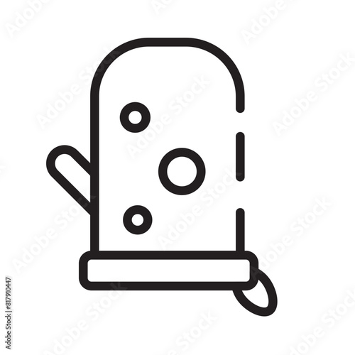 Glove Cook Heat Line Icon