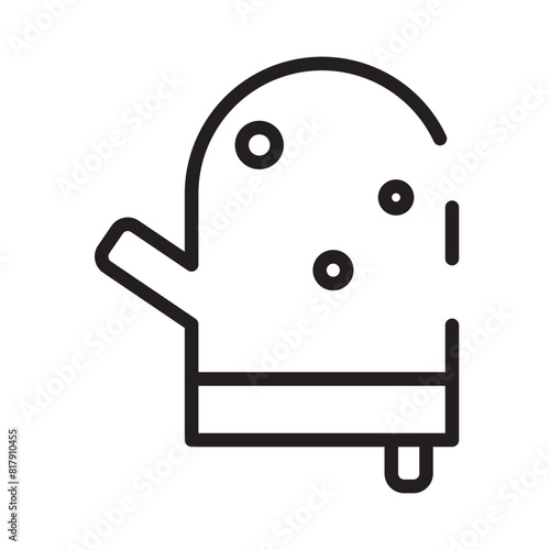 Glove Heat Holde Line Icon