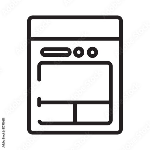 Kitchen Oven Stove Line Icon