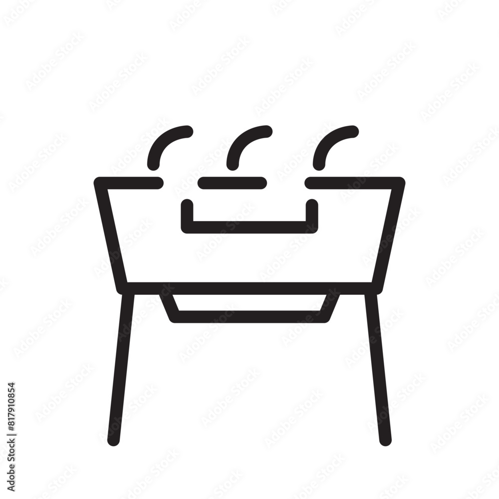 Party Barbecue Bbq Line Icon Party Barbecue Bbq Line Icon