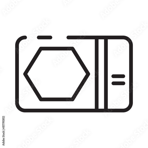 Microwave Oven Stove Line Icon