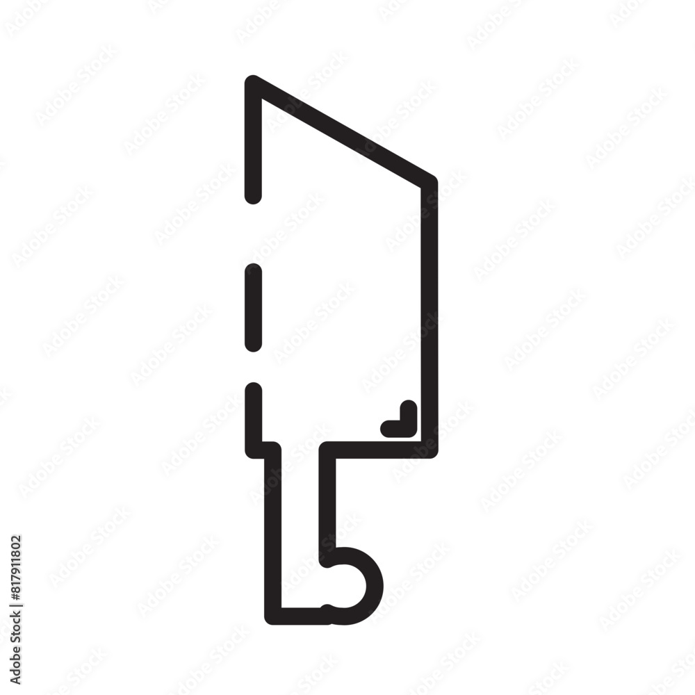 Cooking Knife Kitchen Line Icon Cooking Knife Kitchen Line Icon