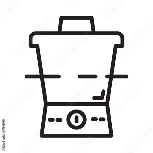 Household Kitchen Steamer Line Icon