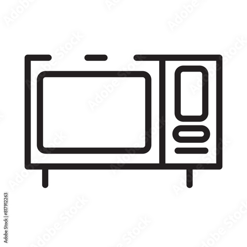Kitchen Microwave Oven Line Icon