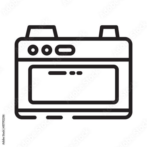 Kitchen Microwave Oven Line Icon