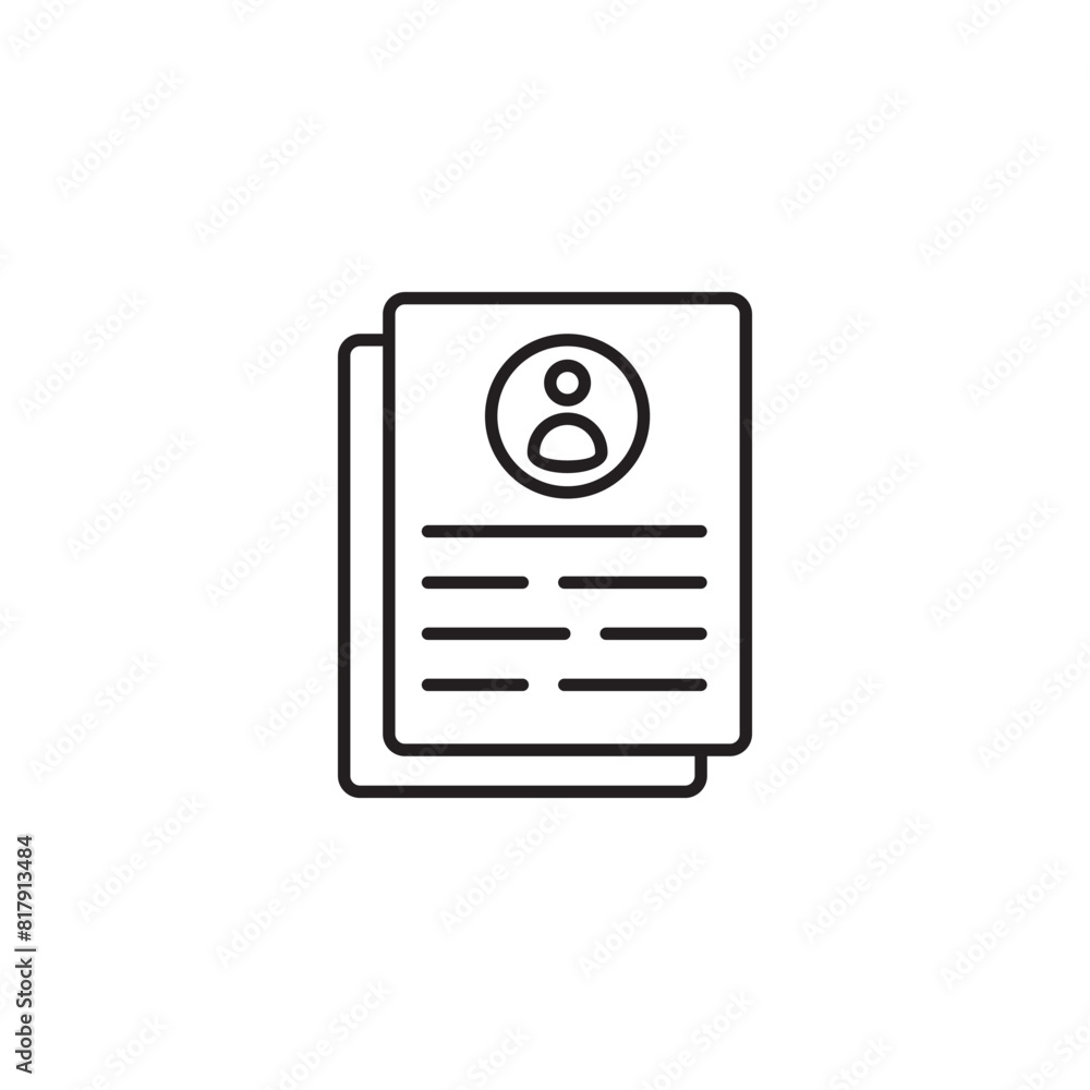 Resume icon design with white background stock illustration Resume icon design with white background stock illustration