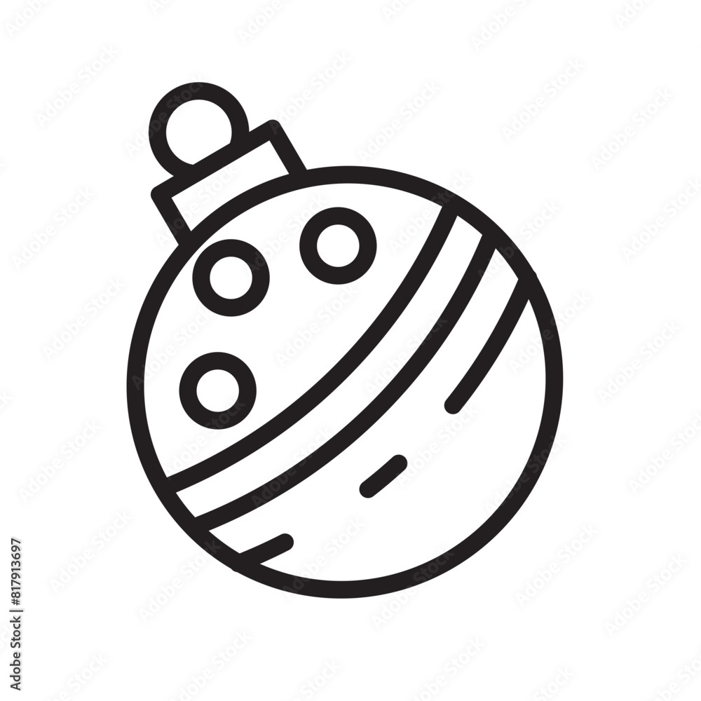 Bauble Christmas Xmas Line Icon Bauble Christmas Xmas Line Icon