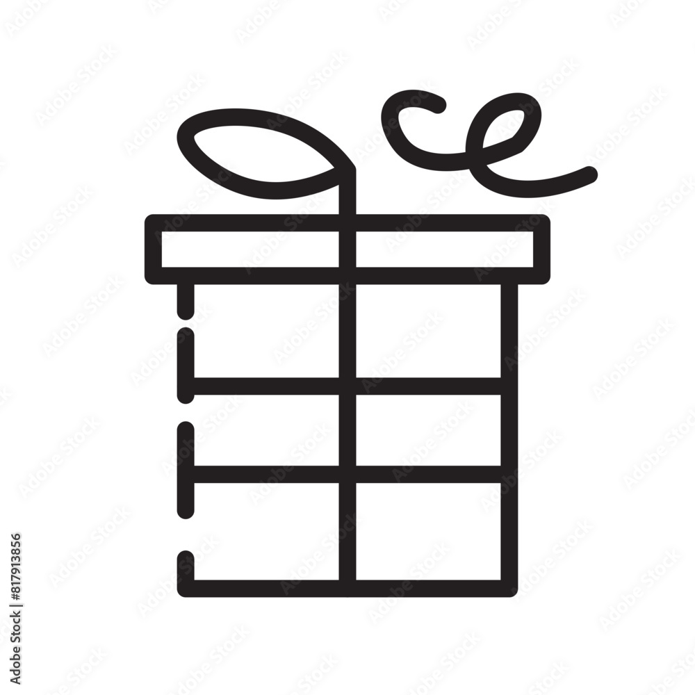 Box Christmas Gift Line Icon Box Christmas Gift Line Icon