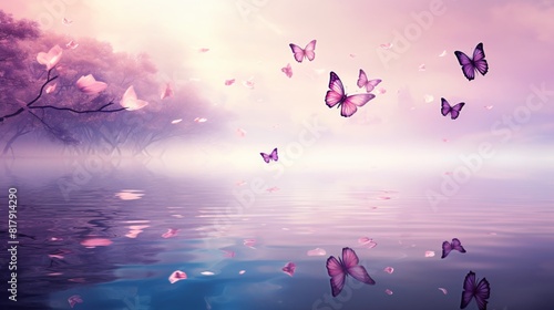 background with butterflies