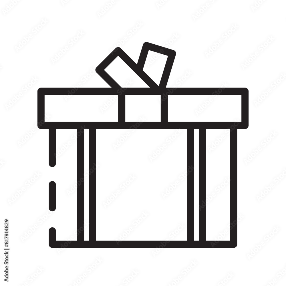 Gift Box Christmas Line Icon Gift Box Christmas Line Icon