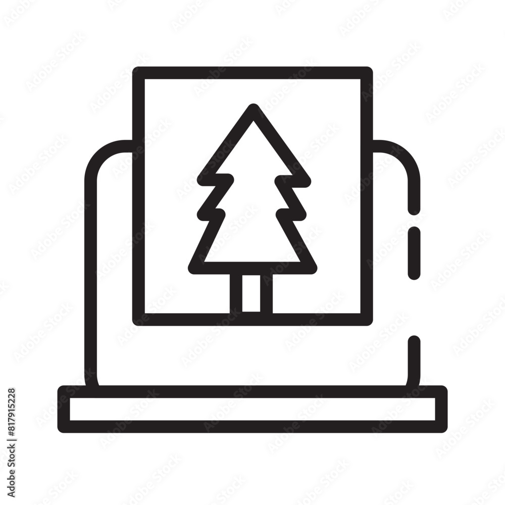 Winter Xmas Holiday Line Icon Winter Xmas Holiday Line Icon