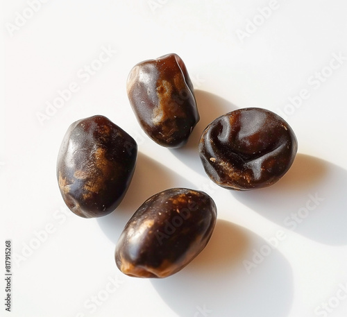 Fresh organic dried tasty dates background. Top view on white backgrounds. Ramadan food. close up