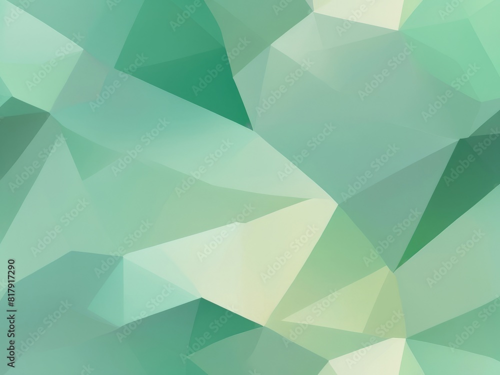 Obraz premium Green Color Low Poly Background, Triangle Shapes, Graphic Resources, Wallpaper, Design 