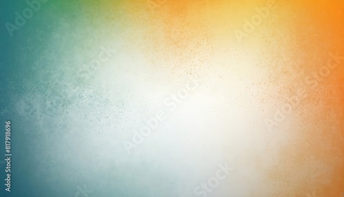 white green blue orange yellow   grainy noise grungy empty space or spray texture   a rough abstract retro vibe background template color gradient shine bright light and glow generative ai.