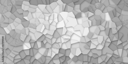 Abstract white and gray broken stained glass background design with line. geometric pattern with 3d shapes vector Illustration. Grey broken wall paper in decoration.