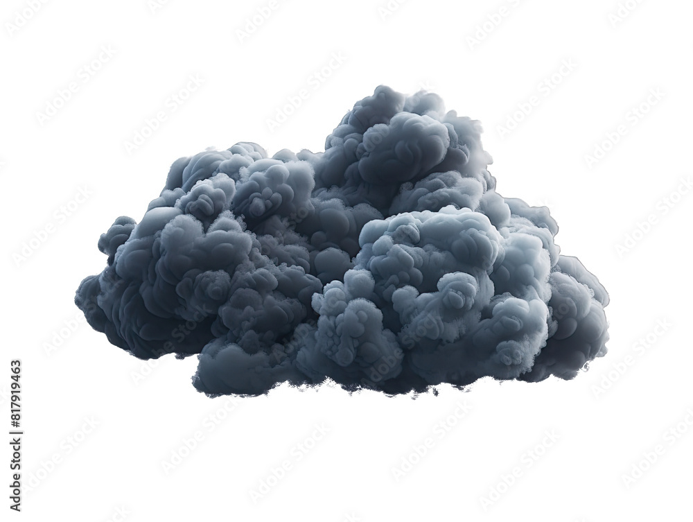 dark cloud, isolated on white background dark cloud, isolated on white background