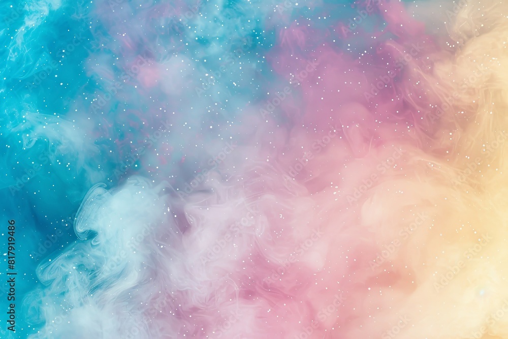 Colorful Nebula Cloud With Shimmering Stars in Deep Space at Night Colorful Nebula Cloud With Shimmering Stars in Deep Space at Night