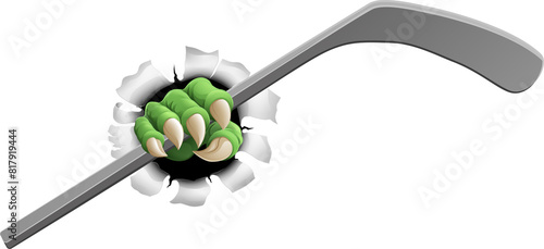 Photography Ice Hockey Stick Claw Cartoon Monster Animal Hand