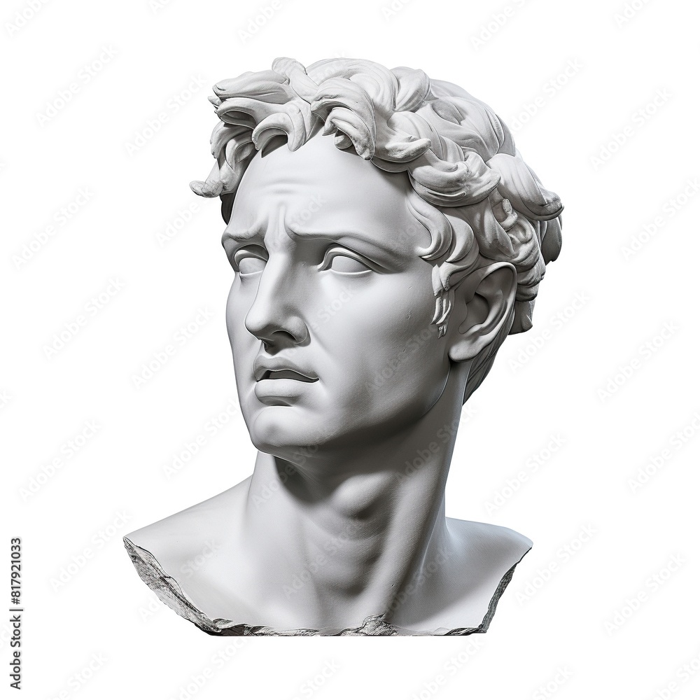 A statue of a man with a serious expression on his face A statue of a man with a serious expression on his face