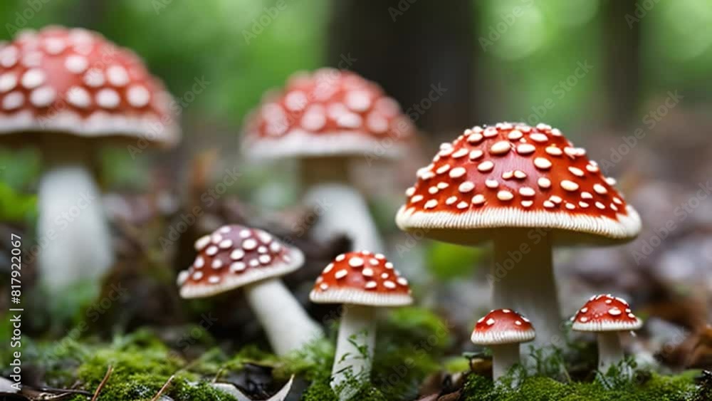 red mushroom in the forest red mushroom in the forest