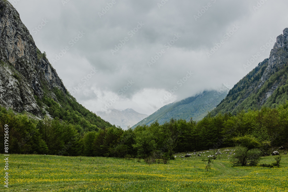 Amazing view of mountains in National Park Prokletije, Montenegro.