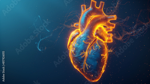human heart anatomy 3d visualisation.