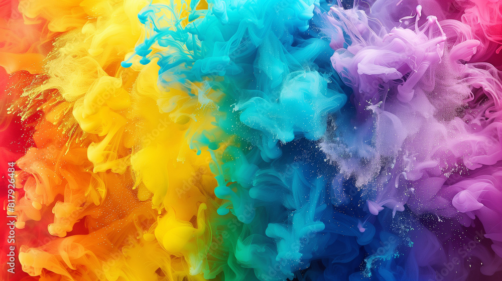 Color ink water rainbow background blend abstract cloud paint swirl burst. Colorful ink abstract: rainbow swirls in a burst of artistic energy. Pigment liquid chemical science. Color ink water rainbow background blend abstract cloud paint swirl burst. Colorful ink abstract: rainbow swirls in a burst of artistic energy. Pigment liquid chemical science.