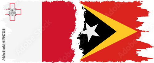 Free Download Timor-Leste - East Timor and Malta grunge flags connection vector - GFXLoad