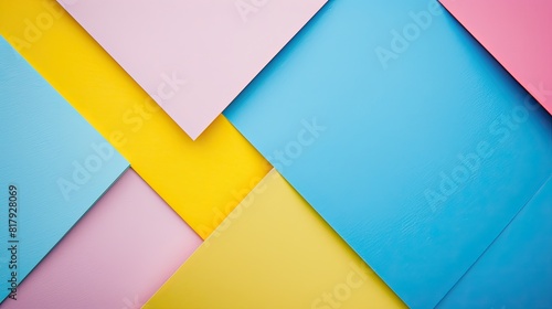 Abstract colorful paper in geomteric style as wallpaper design. Texture banner background.