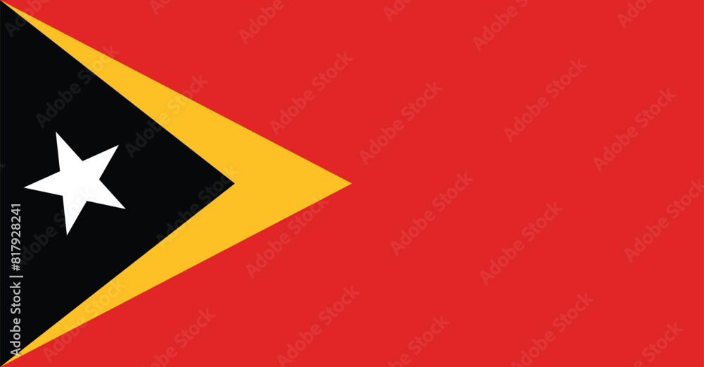 National Flag of East Timor. East Timor Flag.
National Flag of East Timor. East Timor Flag.
