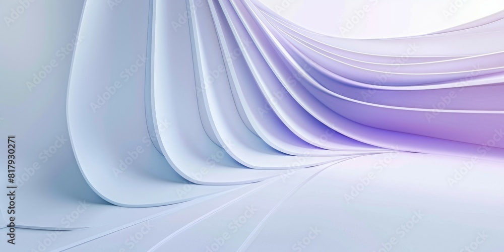 White and purple background with simple lines and curves White and purple background with simple lines and curves