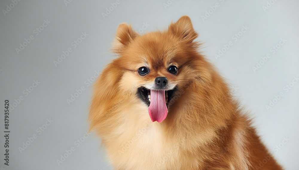 Cheerful Pomeranian Sticking Out Tongue Cheerful Pomeranian Sticking Out Tongue