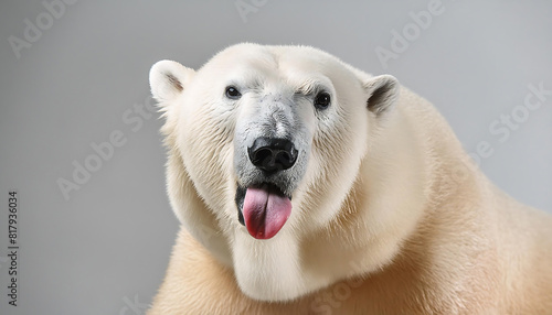 Playful Polar Bear Sticking Out Tongue