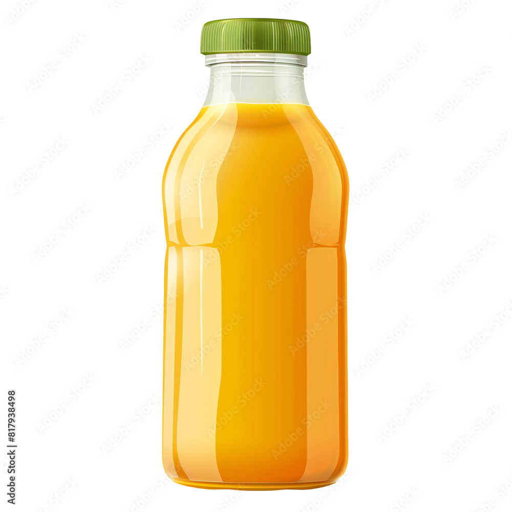 Natural juice bottle vibrant and fresh die cut PNG style isolated on white and transparent background Natural juice bottle vibrant and fresh die cut PNG style isolated on white and transparent background