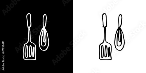 Kitchen icons. Cooking icon. Cook. Food icon. Cooking utensil icon. Kitchen tool icon. Black icon. Silhouette icon 