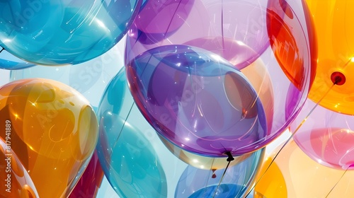 Vibrant Balloons Bathed in ...