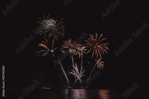 Firework display and tourism in Pattaya. 
Pattaya International Fireworks Show.