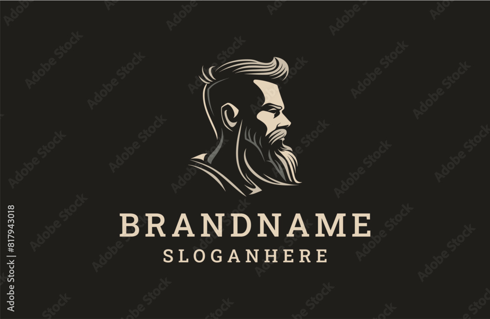 Man logo style icon design template flat vector Man logo style icon design template flat vector