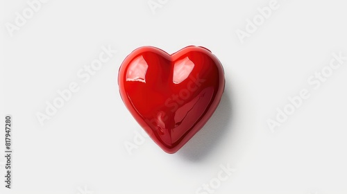 Heart emoji symbolizing love and affection isolated on a clean white back