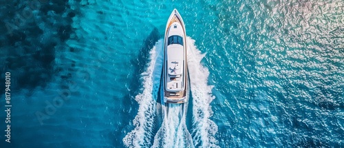 View of luxury yacht photo