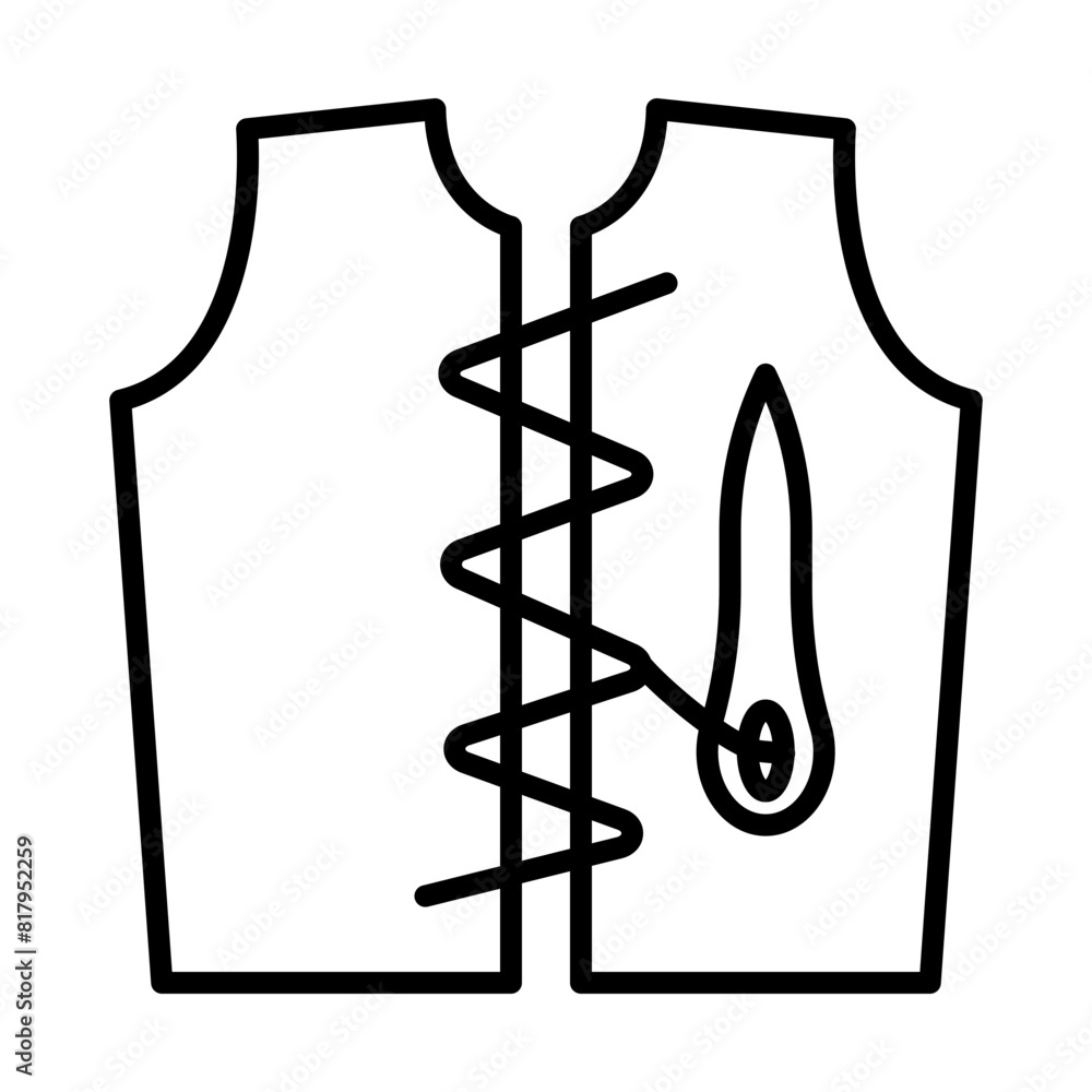 Stitches line icon Stitches line icon