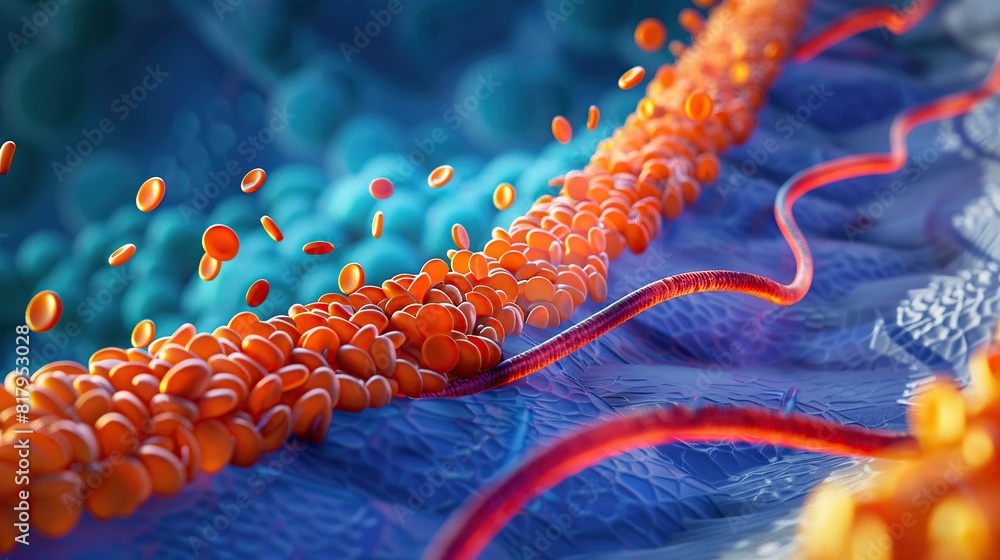 Educational illustration of lipoprotein particles in arterial wall ...