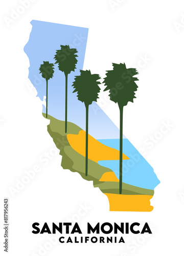 Santa Monica with beautiful beach views