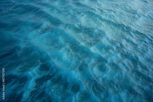 Calm rippling water with varying shades of blue, capturing the peaceful essence of a water surface © Eightshot Images