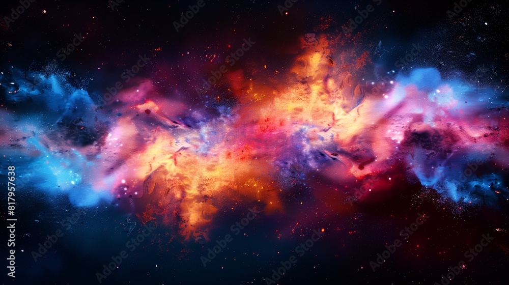 Fototapeta premium Colorful explosion of paint in space